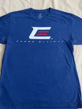 Chase Elliott Blue Crew Neck Graphic T-Shirt